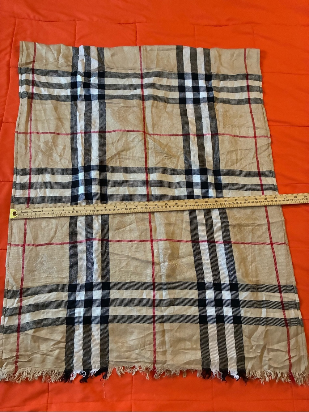Burberry London Scarf 100% Cashmere Rectangular Women Wrap Beige - Picture 5 of 8